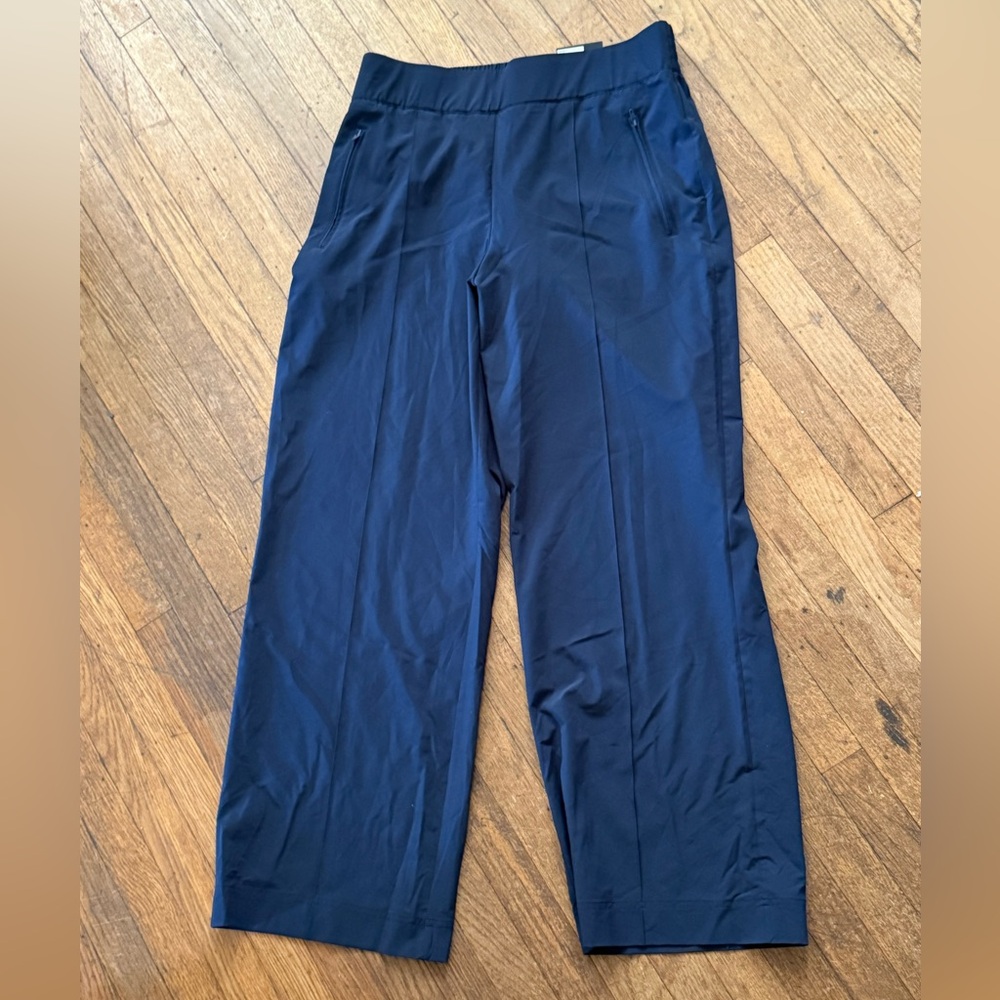 NWT Simply Vera Vera Wang Dark Blue Sky Relaxed Pull On Pants Elastic Waist